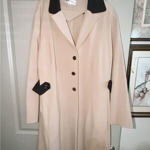 Danny & Nicole Beige Trench Coat with Black Details